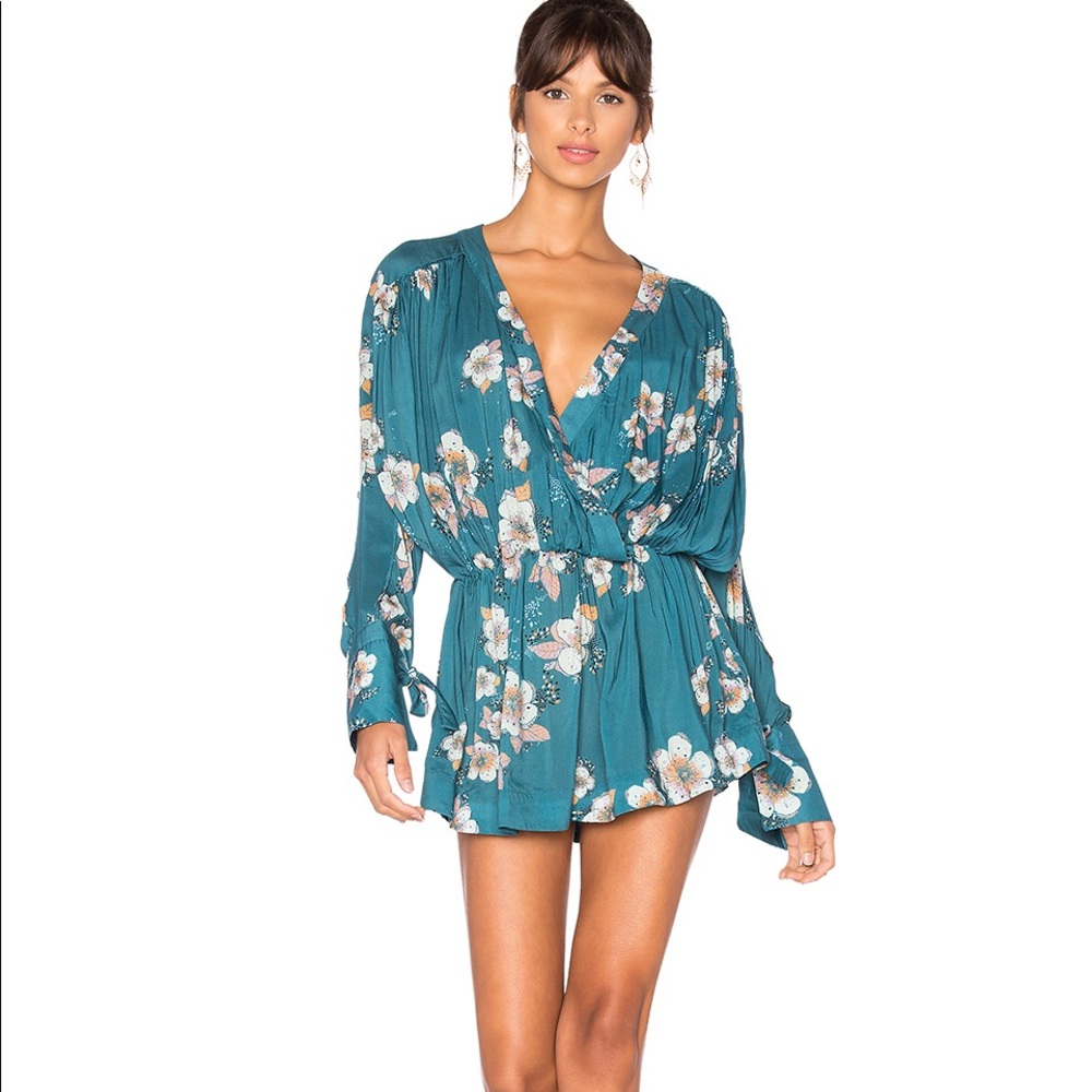 Free People, Blue Printed Top
